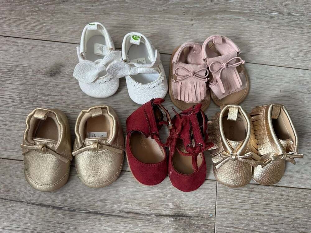 Baby Girl Infant Soft Sole Shoes Set of 4 Pairs 0-3 m